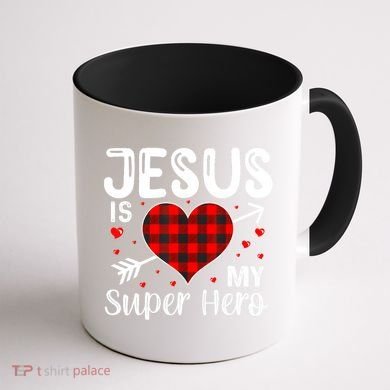 Jesus Is My Superhero Cute Powerful Christian Coffee Mug back