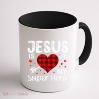Jesus Is My Superhero Cute Powerful Christian Coffee Mug thumb 1
