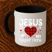 Jesus Is My Superhero Cute Powerful Christian Coffee Mug thumb 2