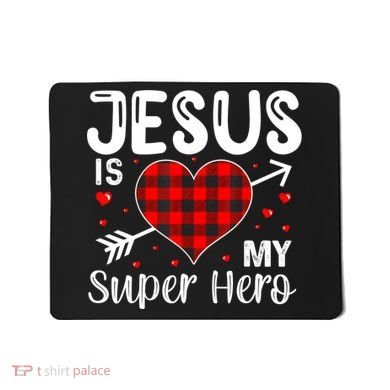 Jesus Is My Superhero Cute Powerful Christian Mousepad