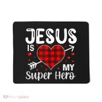Jesus Is My Superhero Cute Powerful Christian Mousepad thumb 0
