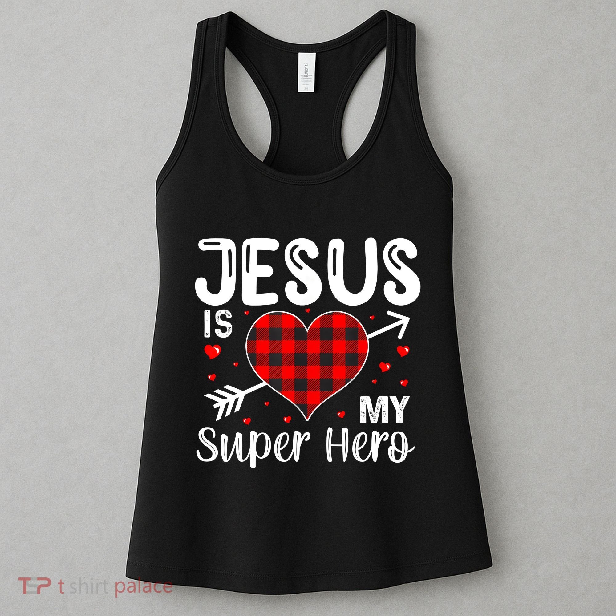 Jesus Is My Superhero Cute Powerful Christian Women's Tank Top