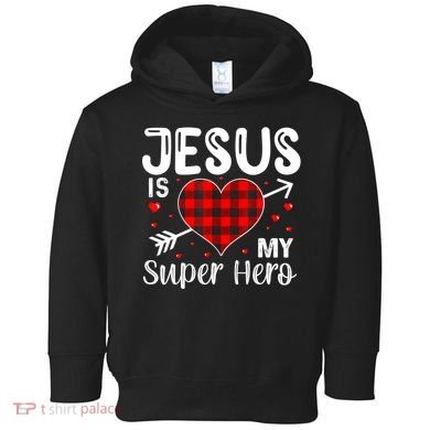 Jesus Is My Superhero Cute Powerful Christian Toddler Hoodie