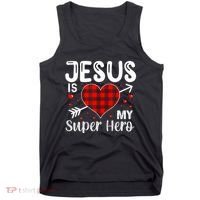 Jesus Is My Superhero Cute Powerful Christian Tank Top thumb 0