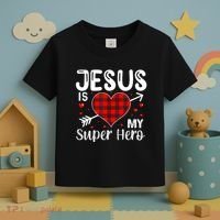 Jesus Is My Superhero Cute Powerful Christian Toddler T-Shirt thumb 3
