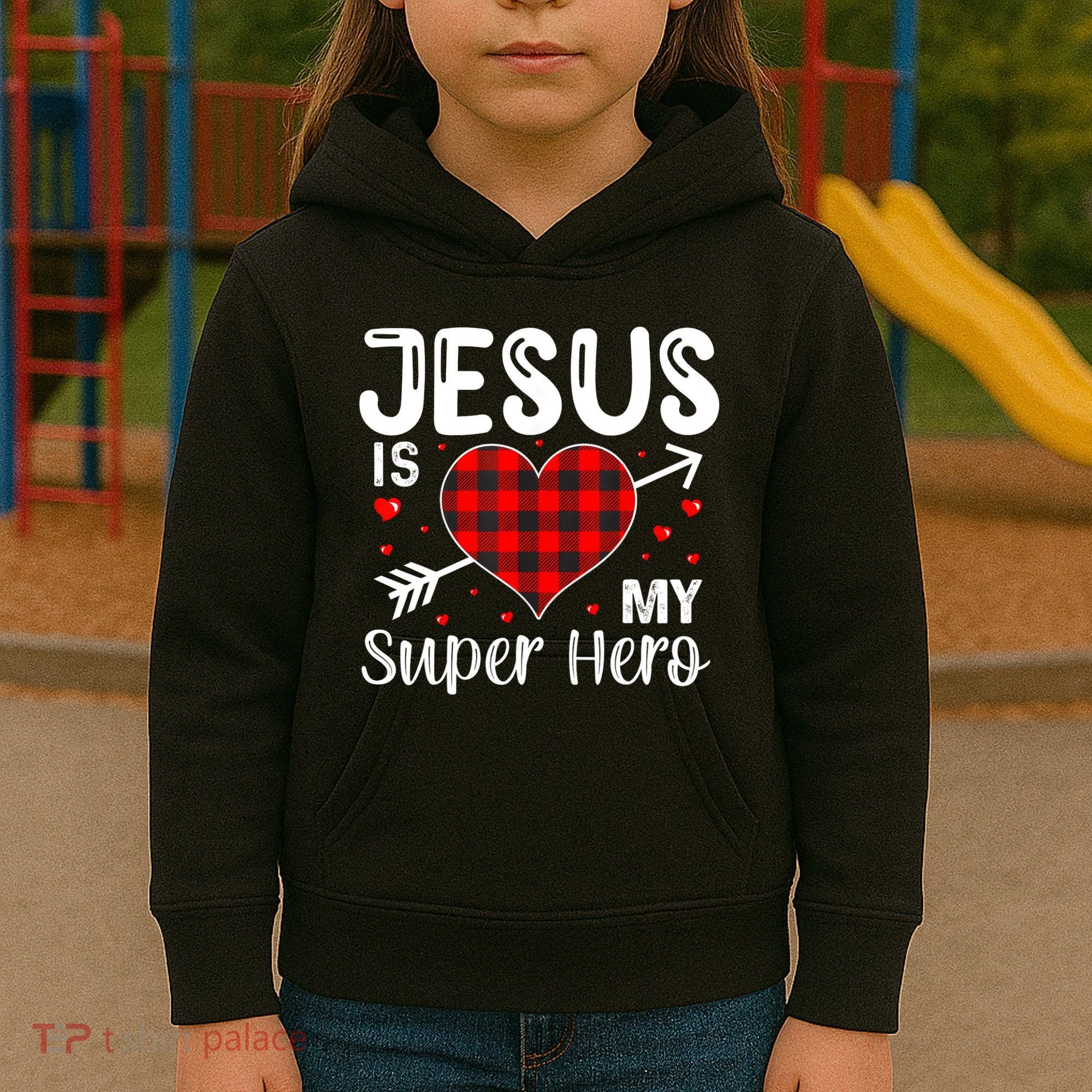 Jesus Is My Superhero Cute Powerful Christian Kids Hoodie
