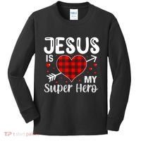 Jesus Is My Superhero Cute Powerful Christian Kids Long Sleeve Shirt thumb 0