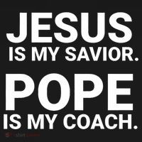 Jesus Is My Savior Pope Is My Coach Ornament thumb 1