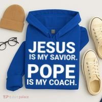 Jesus Is My Savior Pope Is My Coach Hoodie thumb 4