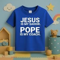 Jesus Is My Savior Pope Is My Coach Toddler T-Shirt thumb 3