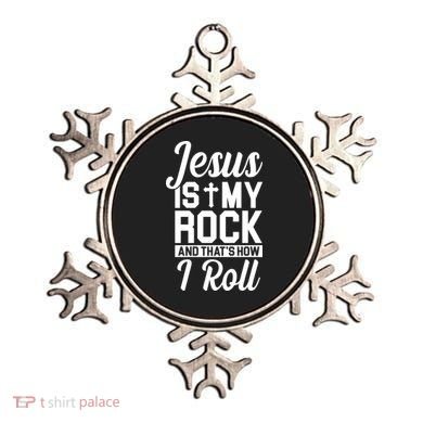 Jesus Is My Rock And That's How I Roll Ornament