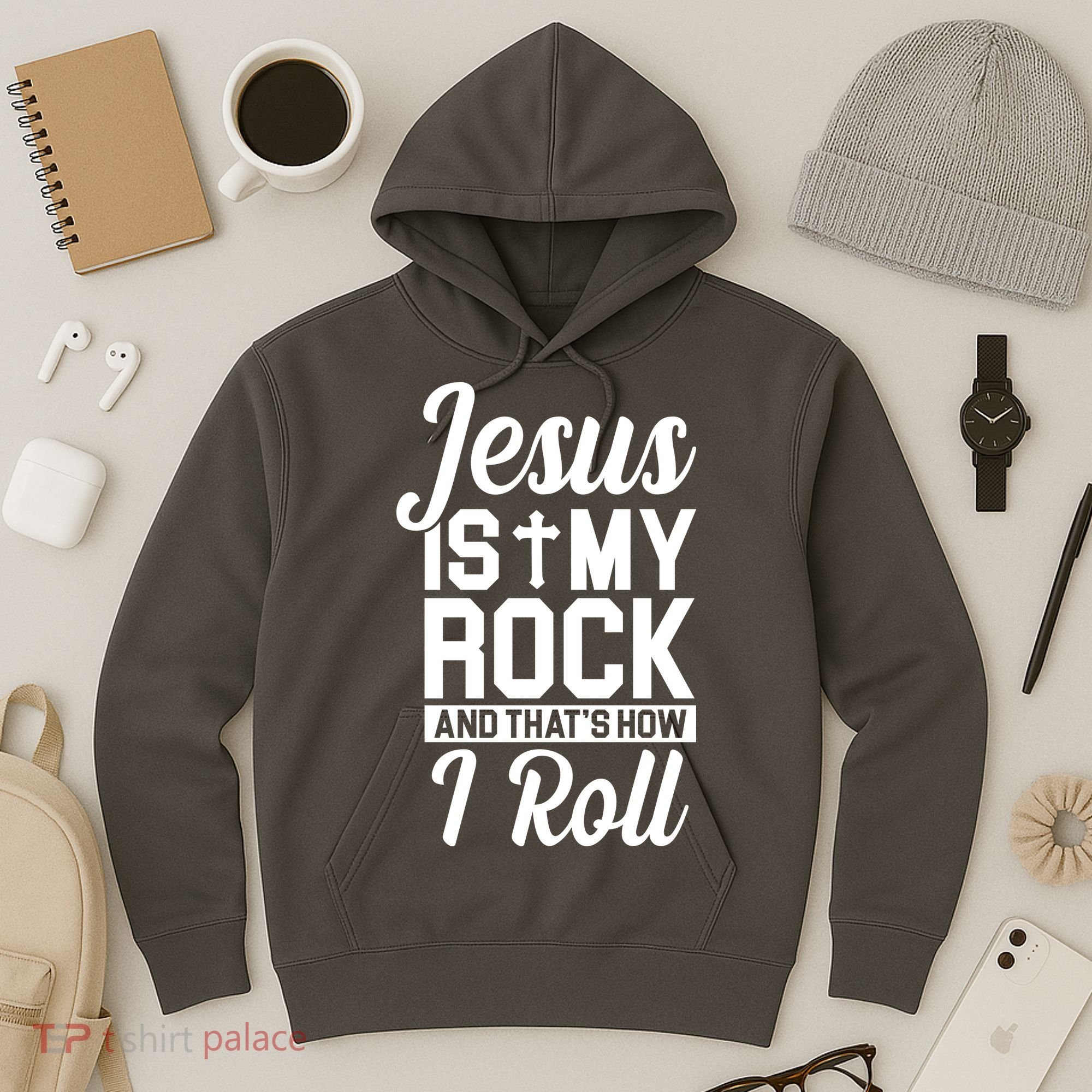 Jesus Is My Rock And That's How I Roll Hoodie