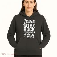 Jesus Is My Rock And That's How I Roll Hoodie thumb 5