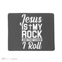 Jesus Is My Rock And That's How I Roll Mousepad thumb 0