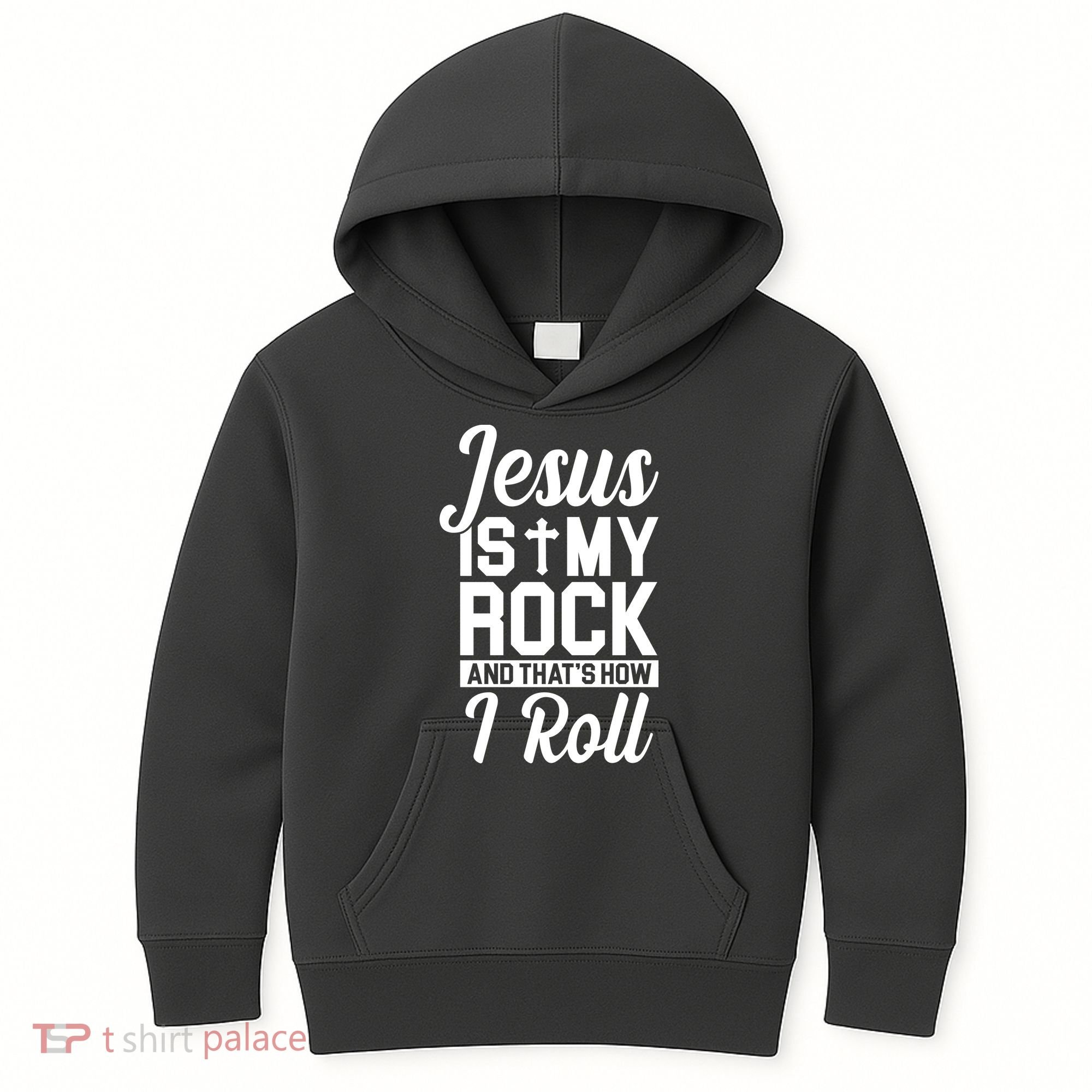 Jesus Is My Rock And That's How I Roll Kids Hoodie