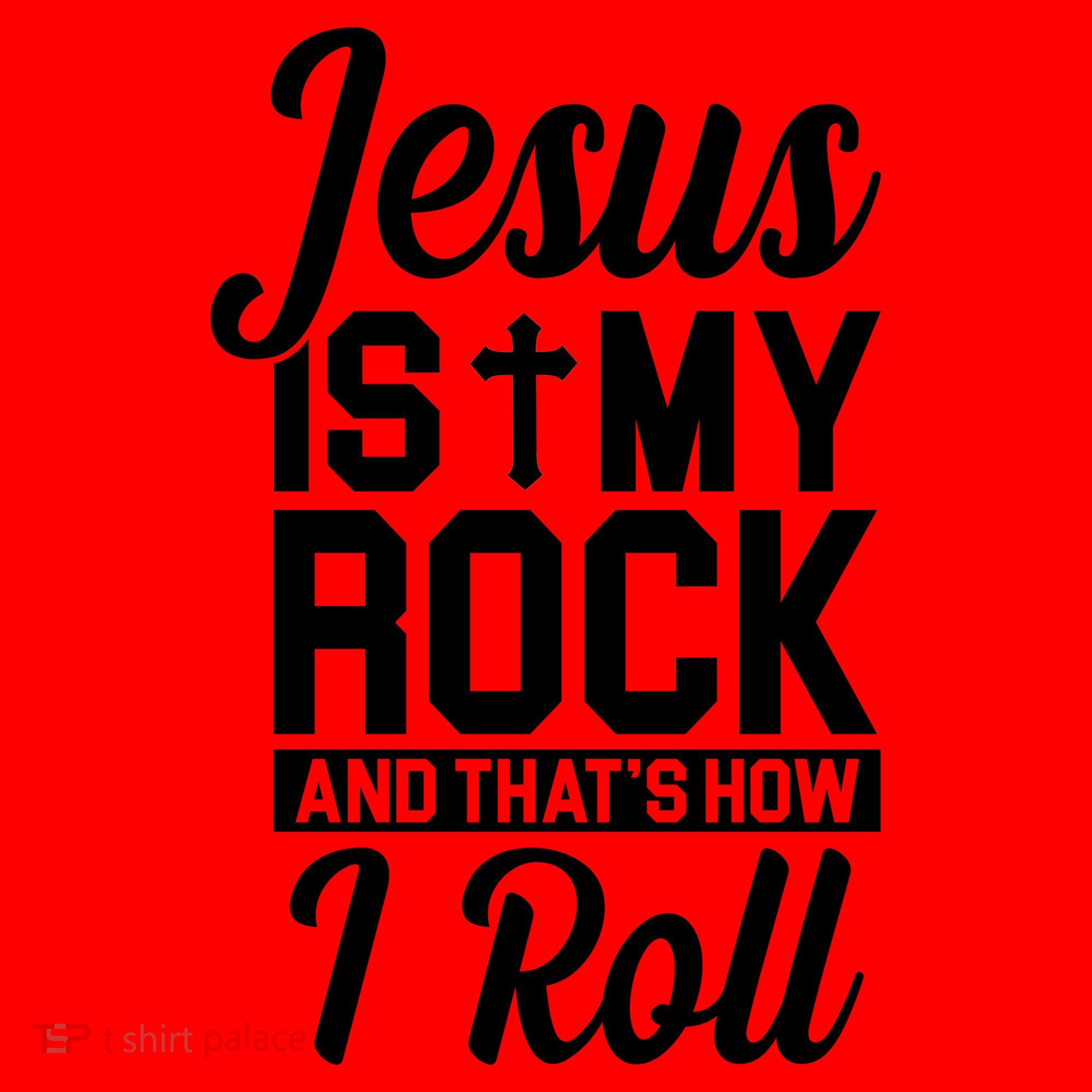 Jesus Is My Rock And That's How I Roll Santa Hat