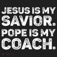 Jesus Is My Savior Pope Is My Coach Religious Quote Hat thumb 2