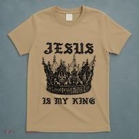 Jesus Is My King Funny Saying Christian Bible Faith T-Shirt thumb 5