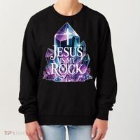 Jesus Is My Rock Religious Christian Biblical Women's Sweatshirt thumb 0