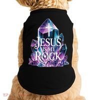 Jesus Is My Rock Religious Christian Biblical Doggie Tank thumb 0