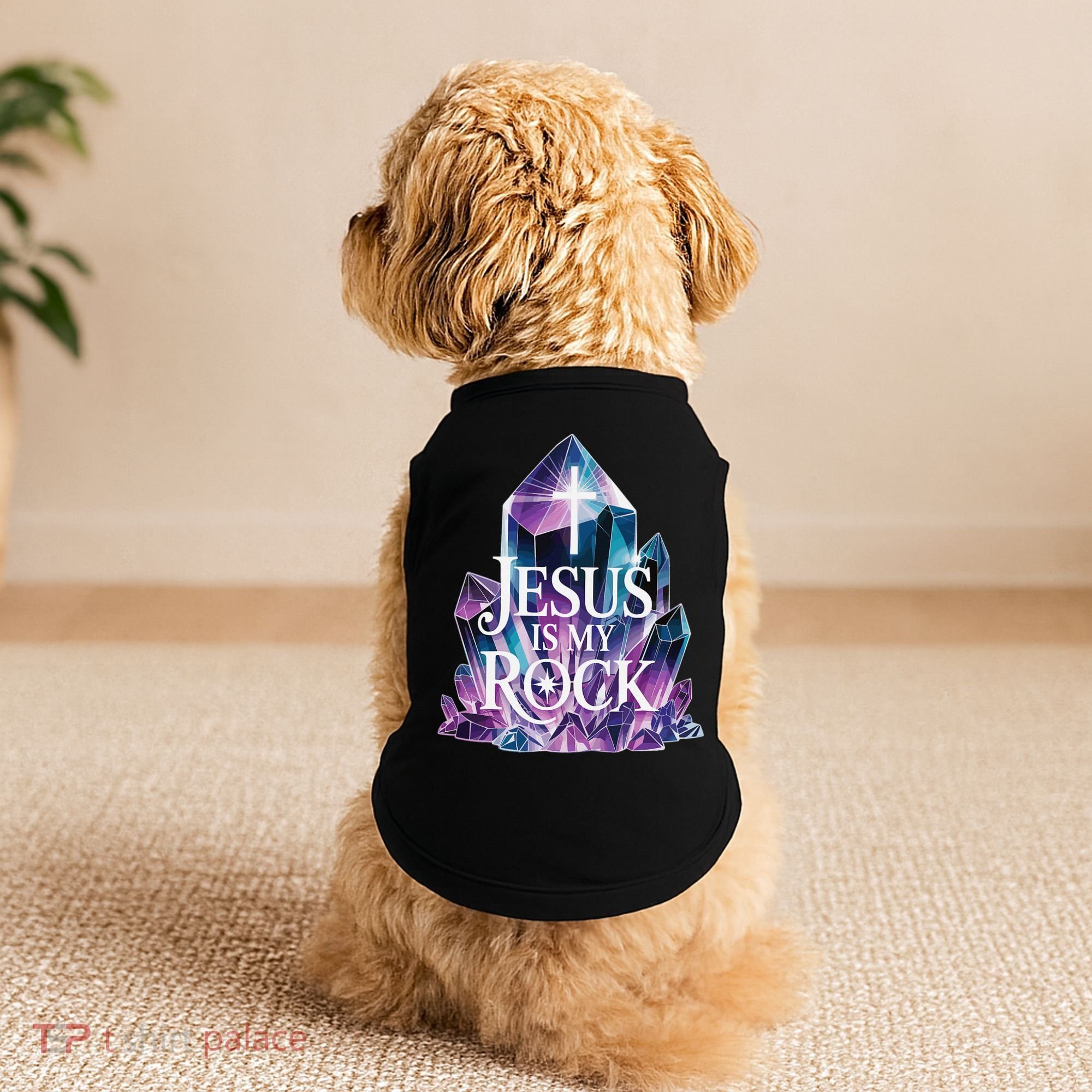 Jesus Is My Rock Religious Christian Biblical Doggie Tank