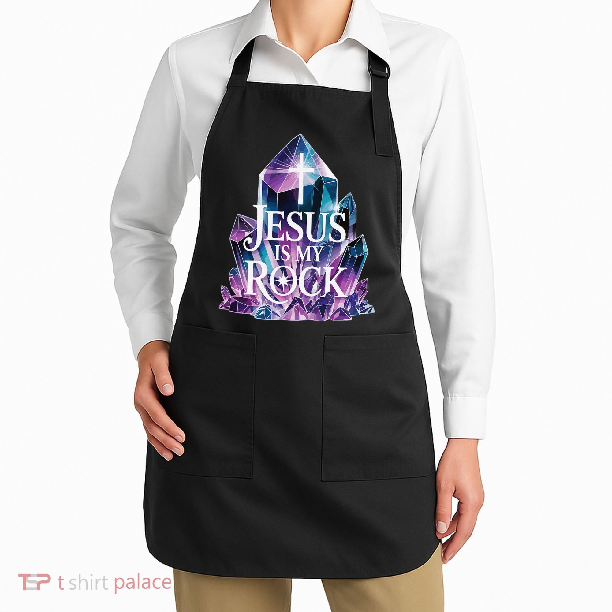 Jesus Is My Rock Religious Christian Biblical Apron