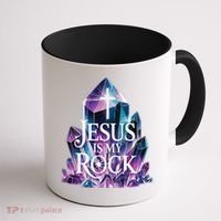 Jesus Is My Rock Religious Christian Biblical Coffee Mug thumb 1