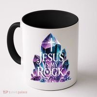 Jesus Is My Rock Religious Christian Biblical Coffee Mug thumb 0