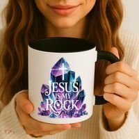 Jesus Is My Rock Religious Christian Biblical Coffee Mug thumb 3