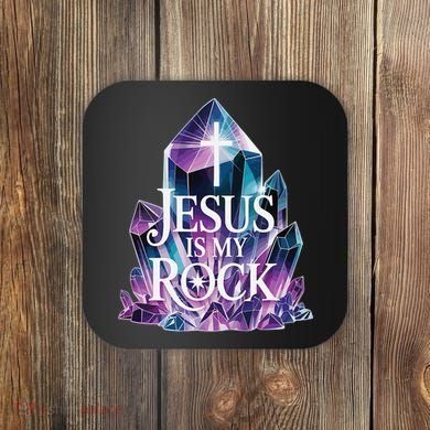 Jesus Is My Rock Religious Christian Biblical Coaster