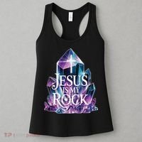 Jesus Is My Rock Religious Christian Biblical Women's Tank Top thumb 3