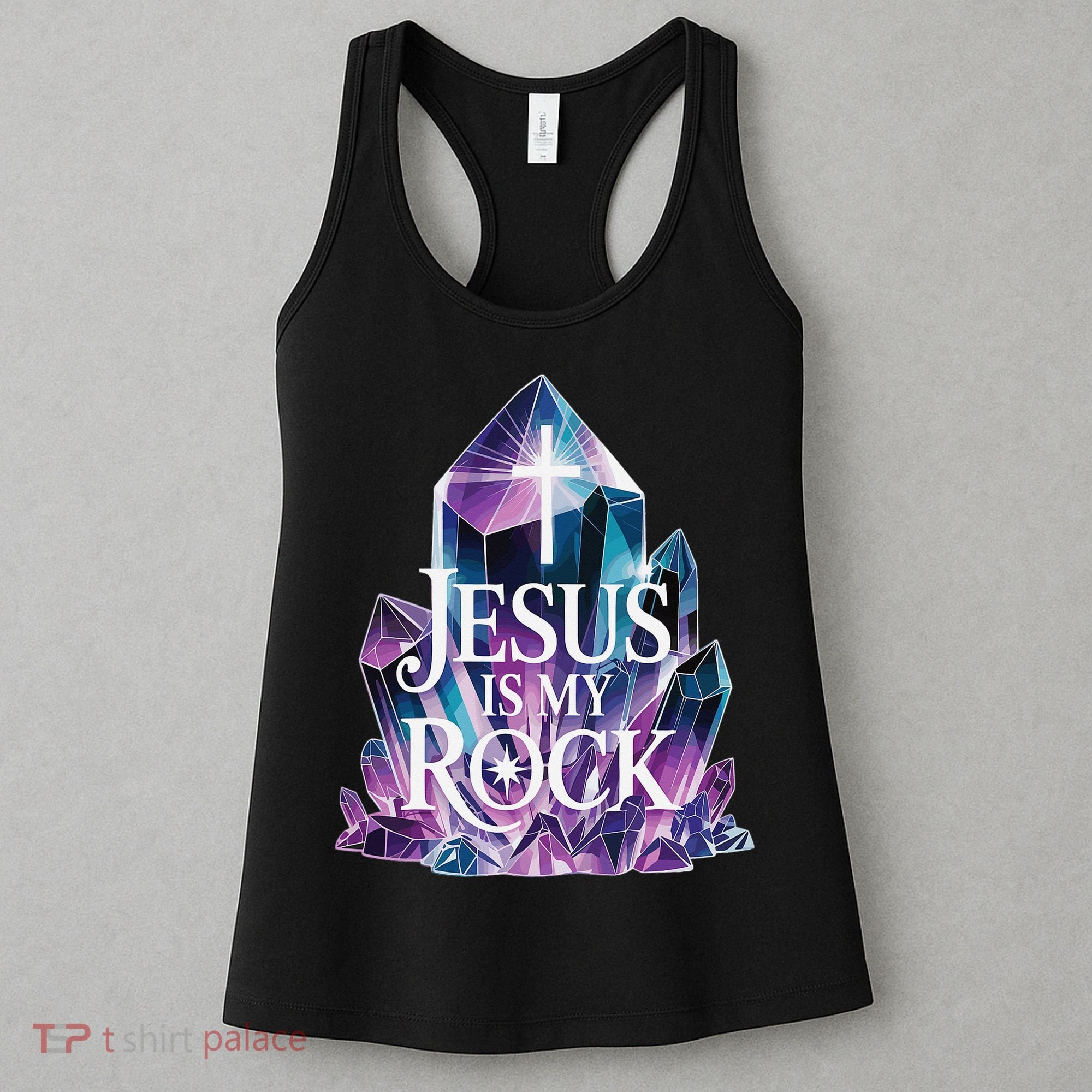Jesus Is My Rock Religious Christian Biblical Women's Tank Top