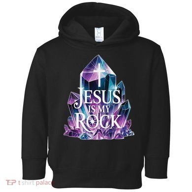 Jesus Is My Rock Religious Christian Biblical Toddler Hoodie