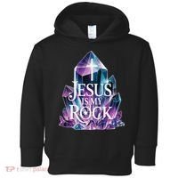 Jesus Is My Rock Religious Christian Biblical Toddler Hoodie thumb 0