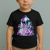 Jesus Is My Rock Religious Christian Biblical Toddler T-Shirt thumb 2