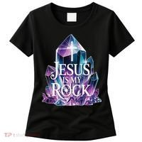 Jesus Is My Rock Religious Christian Biblical Women's T-Shirt thumb 0