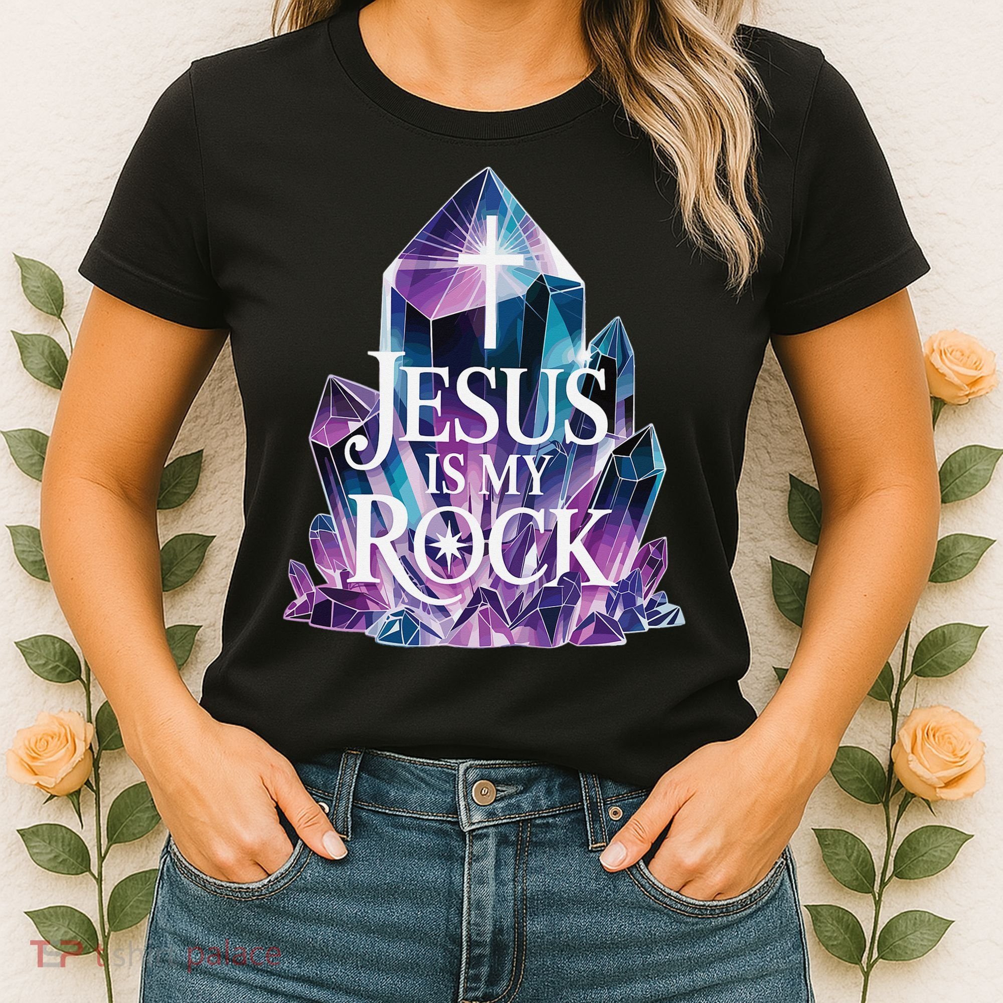 Jesus Is My Rock Religious Christian Biblical Women's T-Shirt