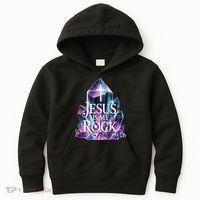 Jesus Is My Rock Religious Christian Biblical Kids Hoodie thumb 0