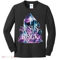 Jesus Is My Rock Religious Christian Biblical Kids Long Sleeve Shirt thumb 0