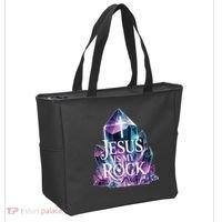 Jesus Is My Rock Religious Christian Biblical Tote Bag thumb 2