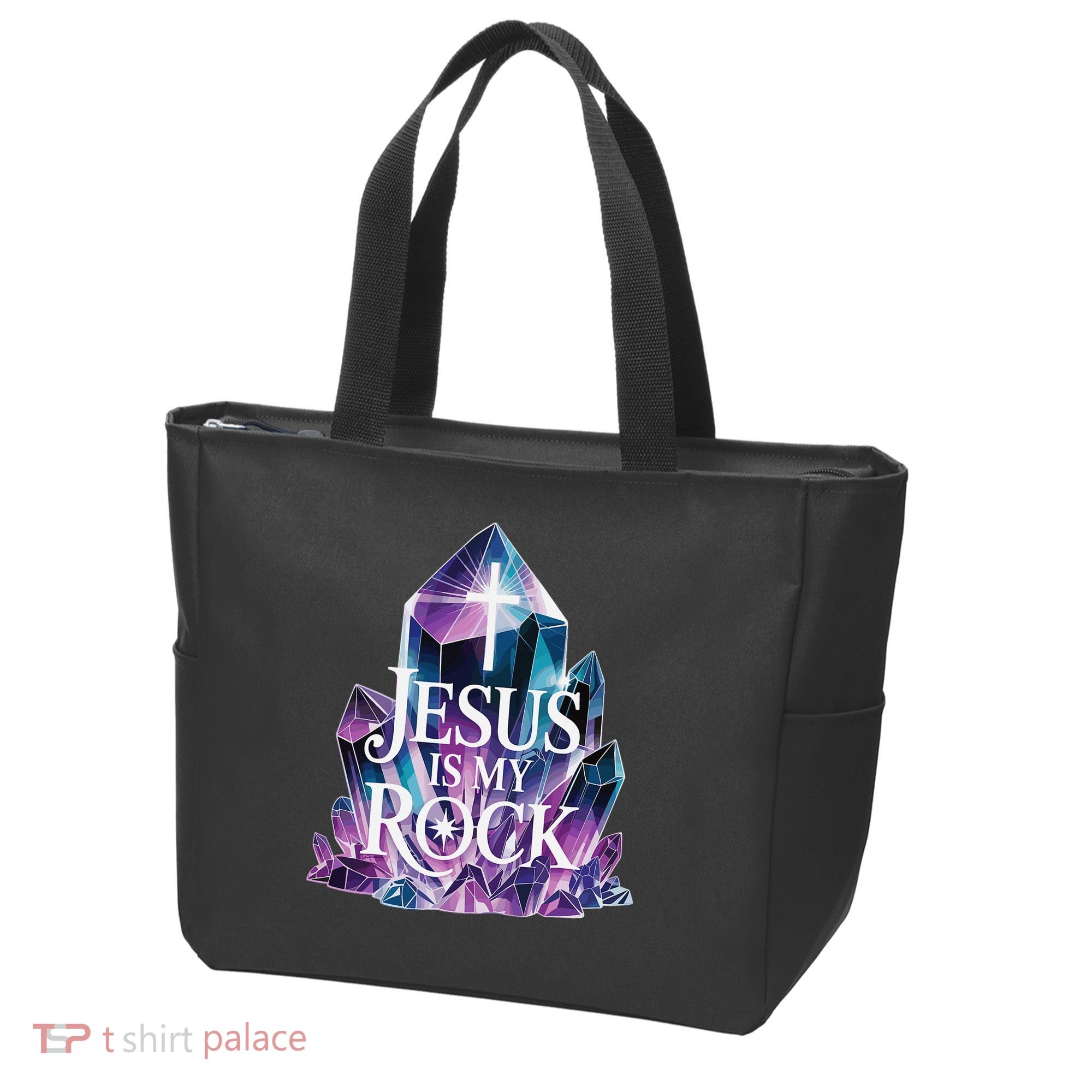 Jesus Is My Rock Religious Christian Biblical Tote Bag