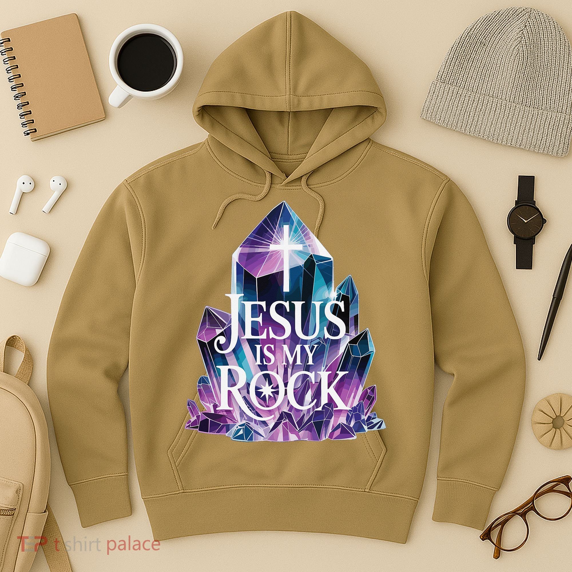 Jesus Is My Rock Religious Christian Biblical Hoodie