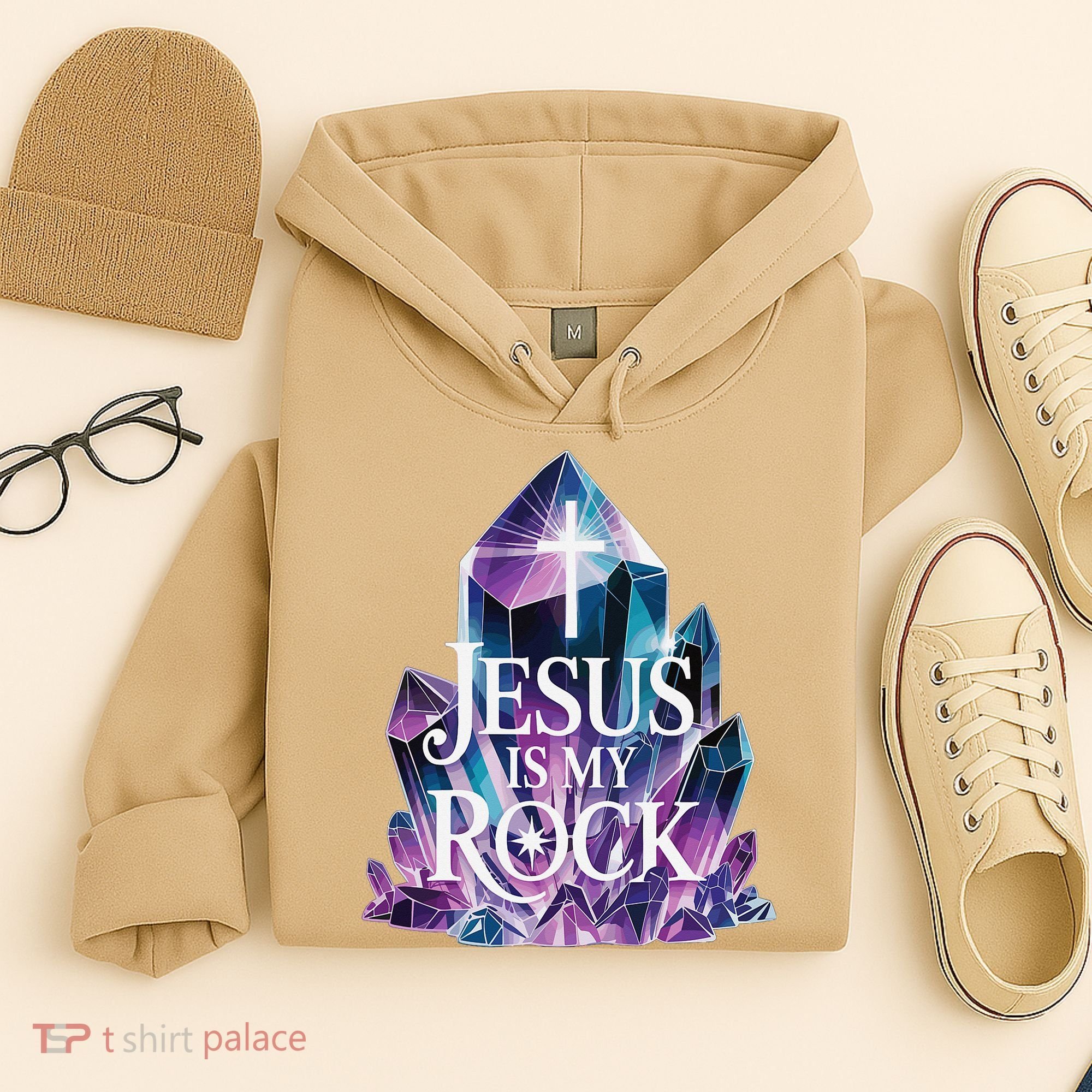 Jesus Is My Rock Religious Christian Biblical Hoodie