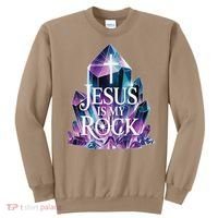 Jesus Is My Rock Religious Christian Biblical Sweatshirt thumb 0