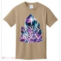 Jesus Is My Rock Religious Christian Biblical Kids T-Shirt thumb 0