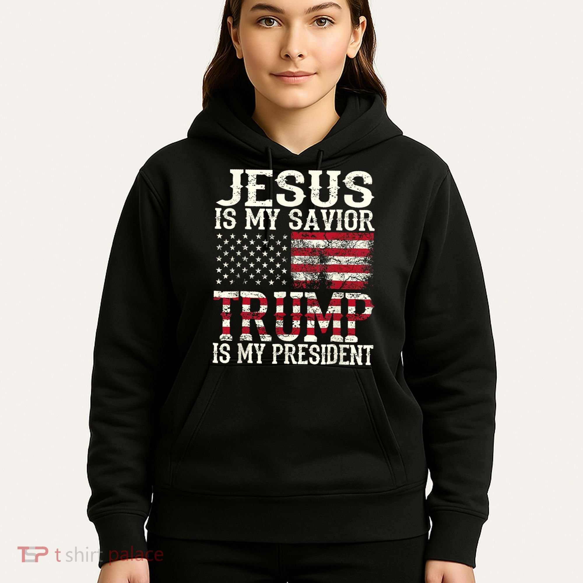 Jesus Is My Savior Trump Is My President 2024 Christian Hoodie