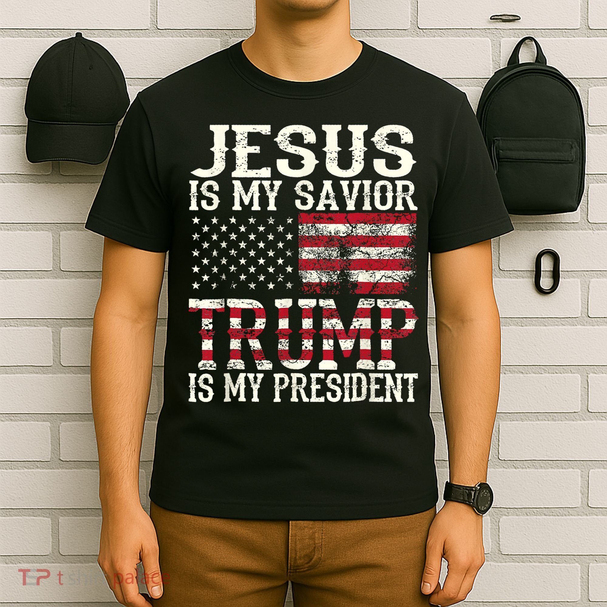 Jesus Is My Savior Trump Is My President 2024 Christian T-Shirt