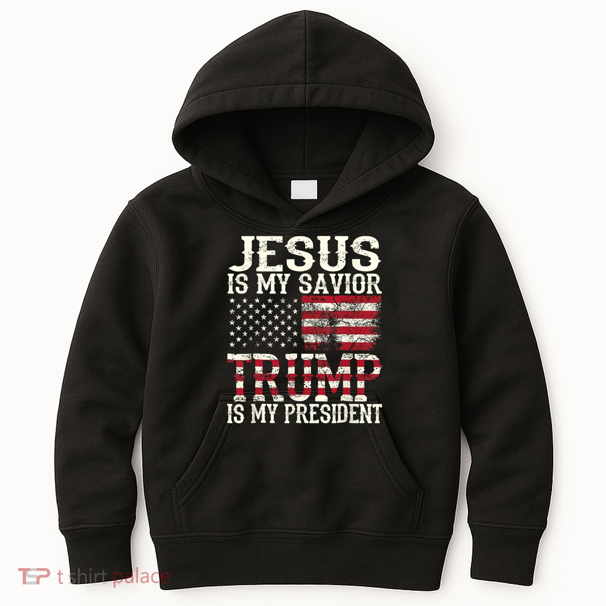 Jesus Is My Savior Trump Is My President 2024 Christian Kids Hoodie