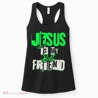Jesus Is My Best Friend For Teenagers Catholic God Lovers Women's Tank Top thumb 0