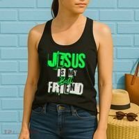 Jesus Is My Best Friend For Teenagers Catholic God Lovers Women's Tank Top thumb 2